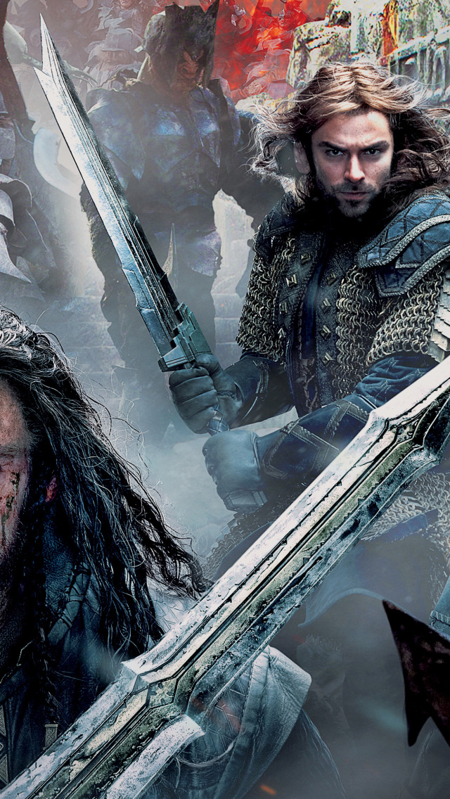 Download wallpaper sword fantasy dwarves poster orcs mail richard armitage thorin fili kili the hobbit the battle of the five armies the hobbit the battle of the five armies aidan turner dean