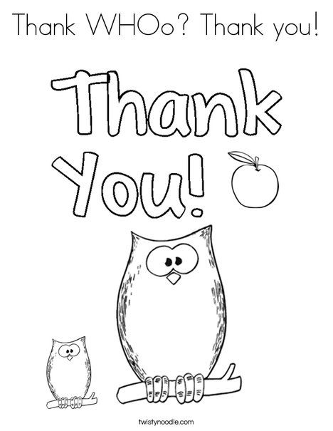 Thank whoo thank you coloring page teacher appreciation quotes teacher appreciation cards teacher appreciation printables