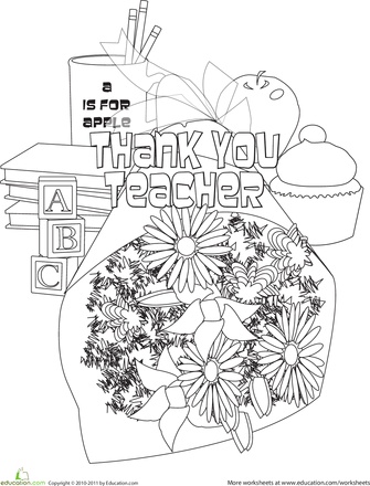 Thank you teacher printable worksheet education coloring pages coloring book quotes teacher
