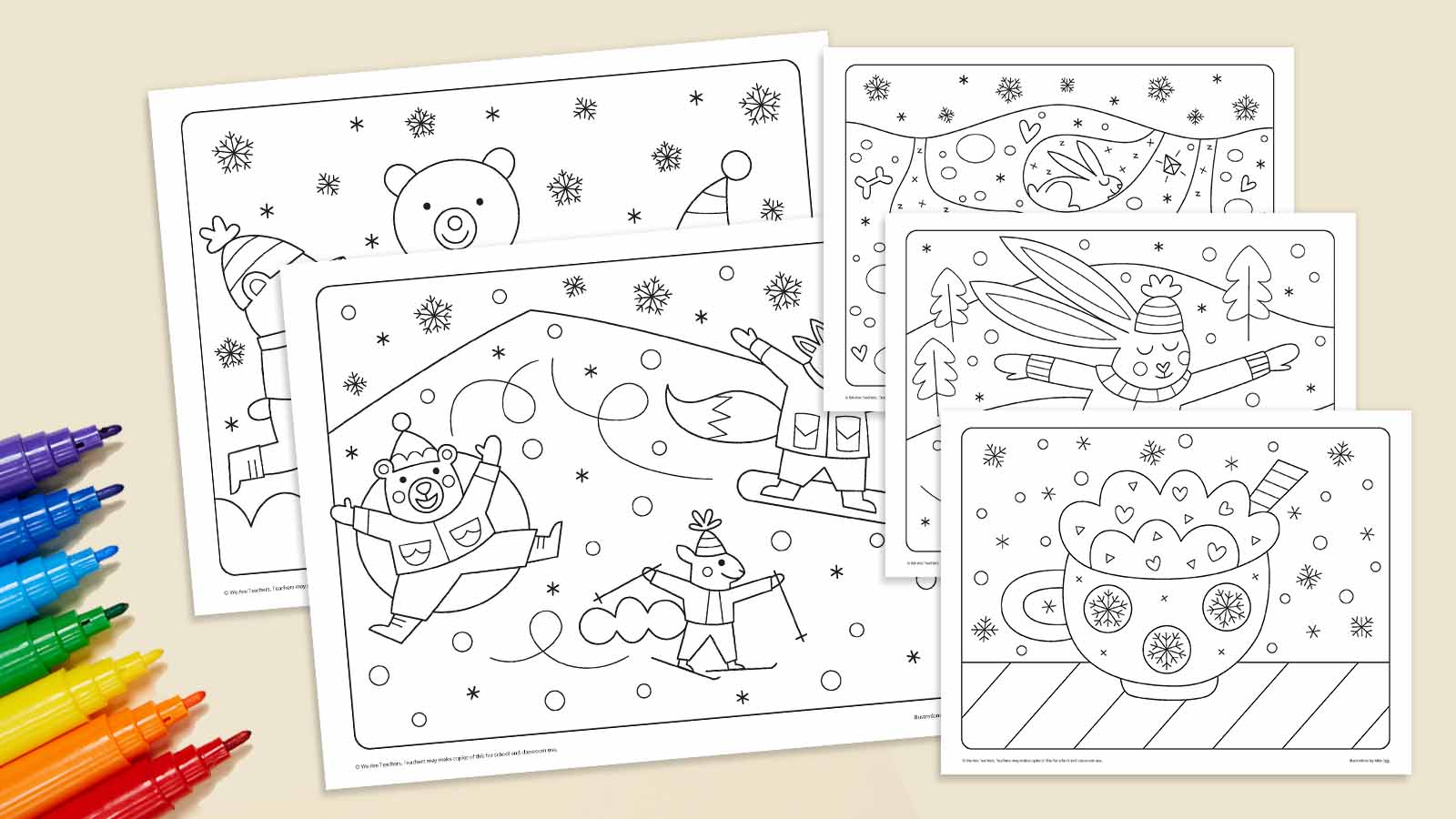 Winter coloring pages grab our free download