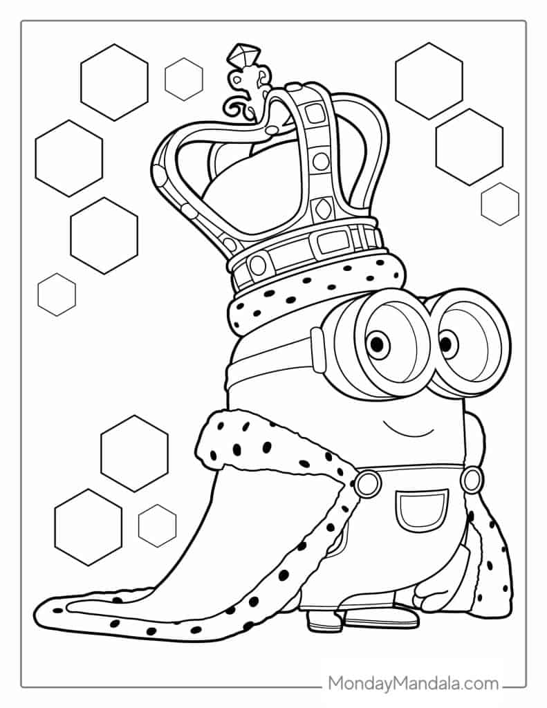 Minion coloring pages free pdf printables