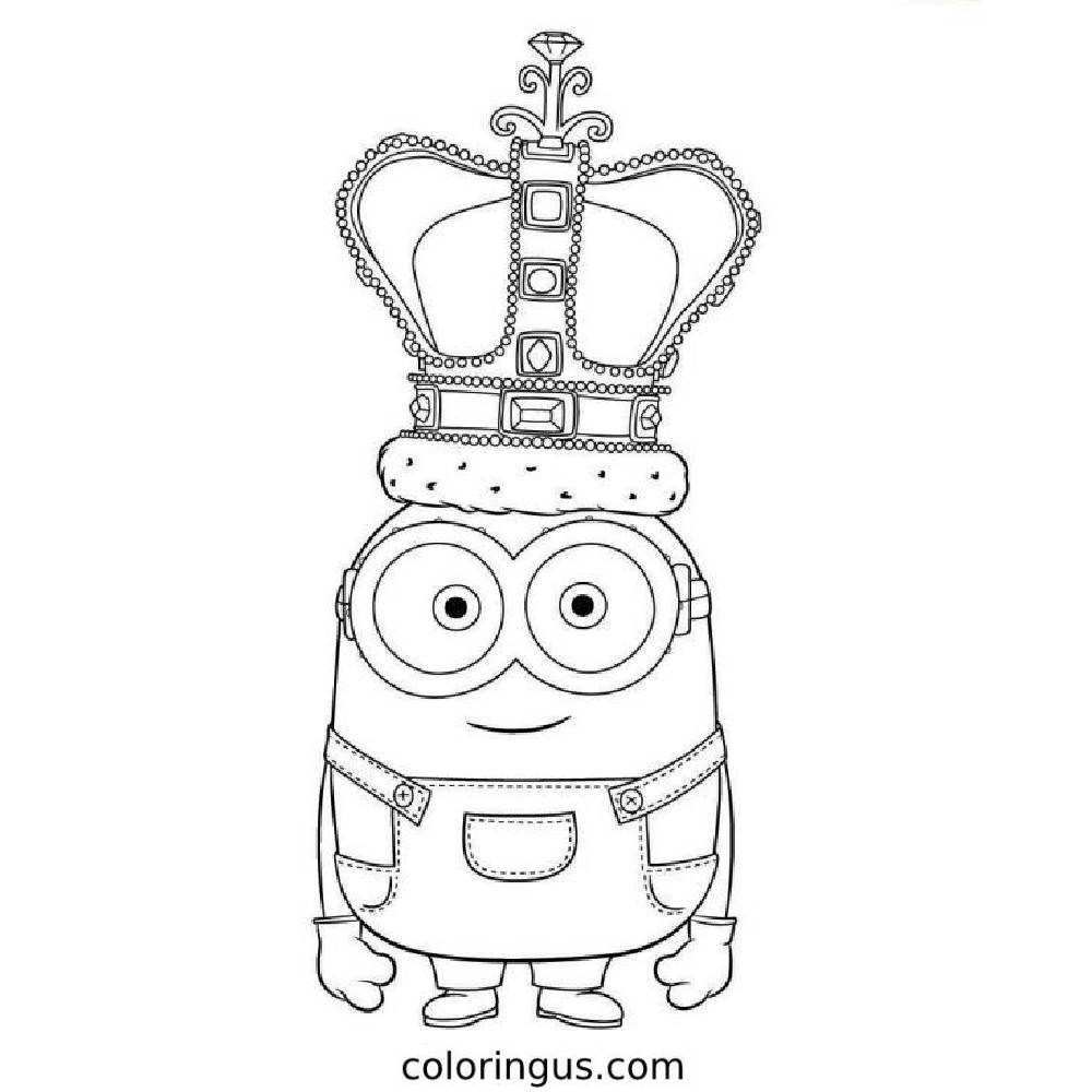 Minion coloring pages bob in pdf