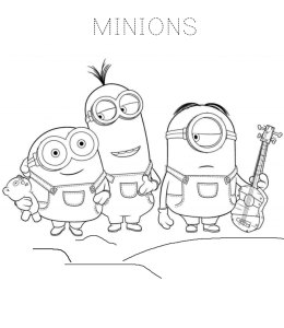 Despicable me minions coloring pages playing learning