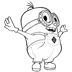 Cute minions coloring pages for your toddler