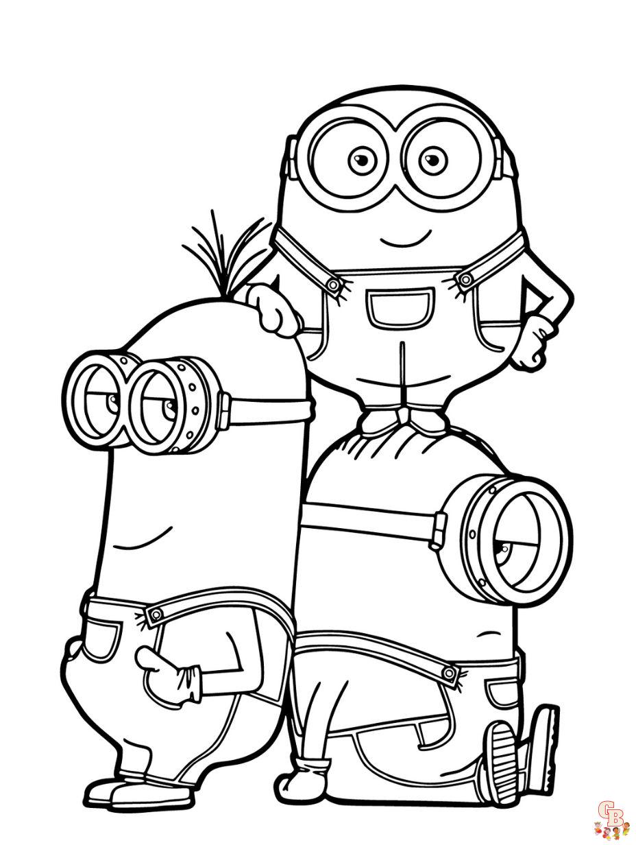 Minions coloring pages free printable sheets for kids