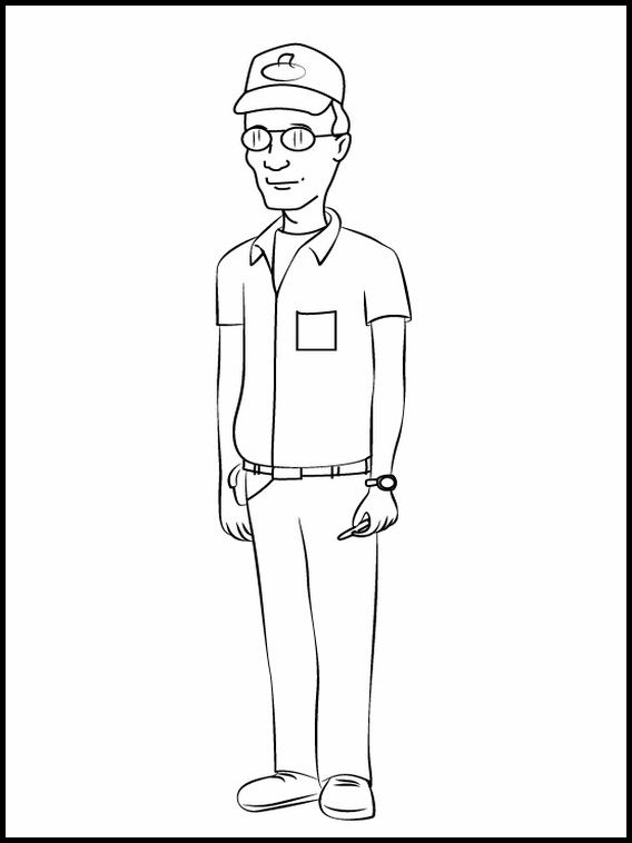 King of the hill printable coloring pages for kids king of the hill coloring pages for kids coloring pages