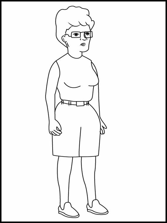 King of the hill character colouring image