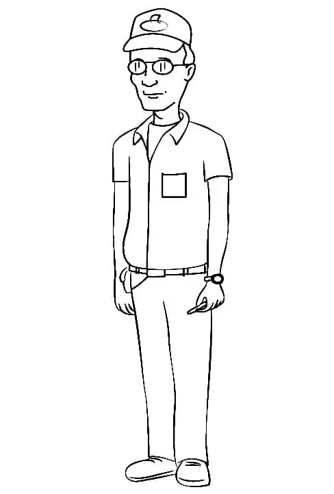 Printable king of the hill coloring page