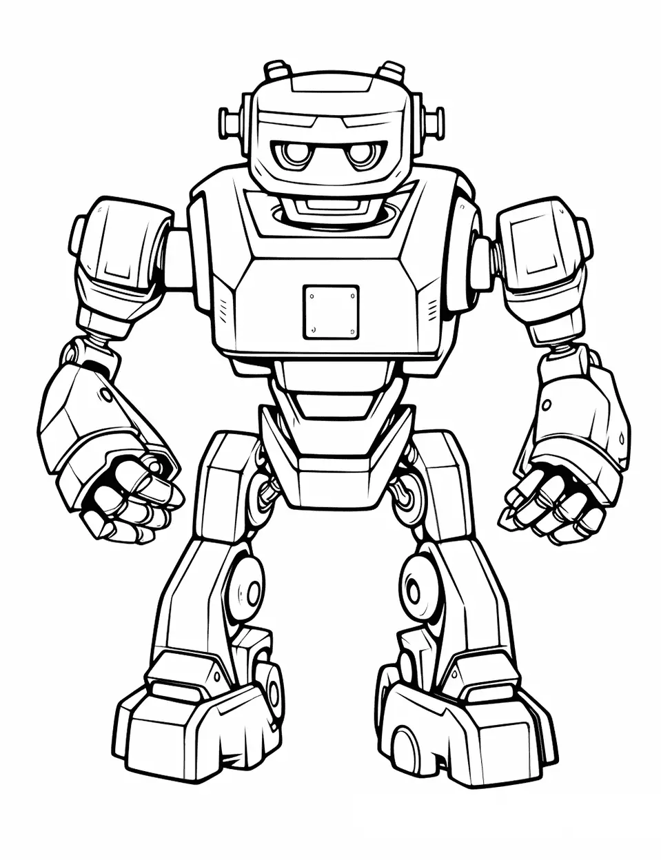 Robot coloring pages free printable sheets
