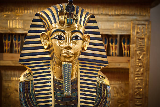 Tutankhamuns funerary mask stock photo