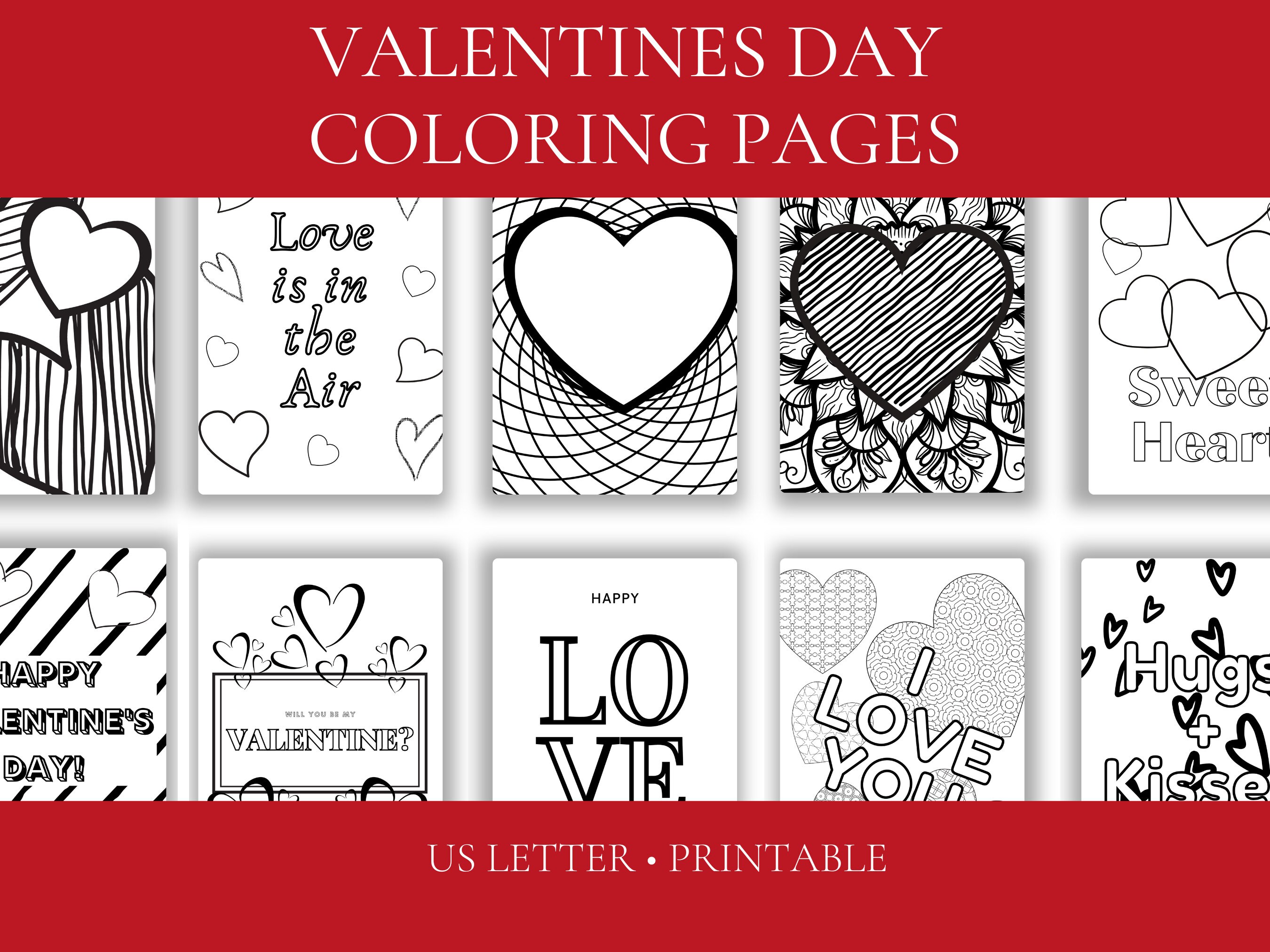 Printable valentines day coloring pages for adults and