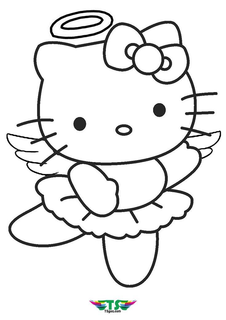 Hello kitty angel coloring page for girls kitty coloring hello kitty colouring pages hello kitty coloring
