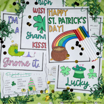 St patricks day coloring pages and activities by learning with leyna