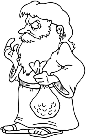 Judas iscariot coloring page free printable coloring pages