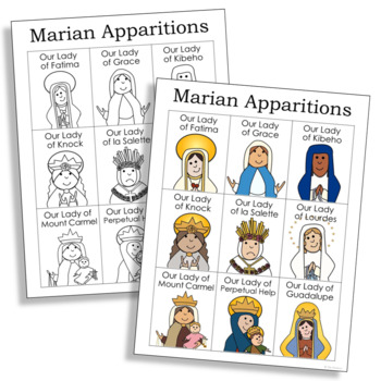 Catholic mary coloring page tpt