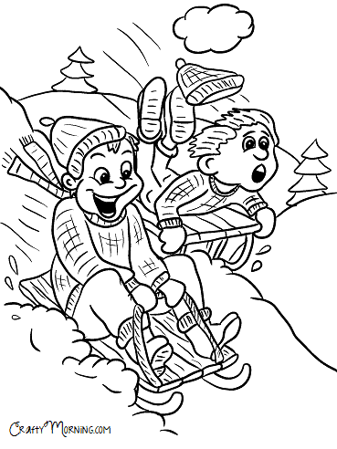 Free winter coloring pages