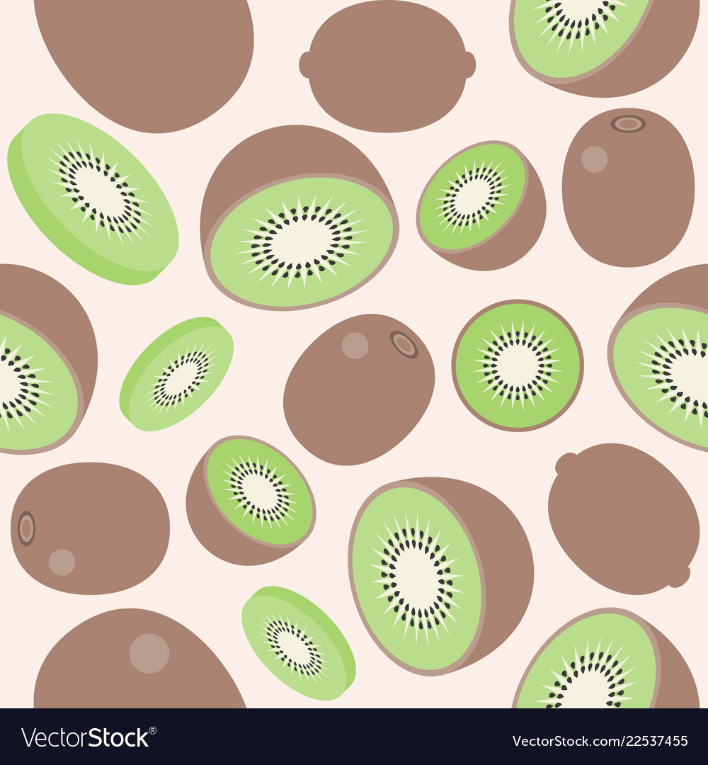 Kiwi seamless pattern for wallpaper or wrapping vector image
