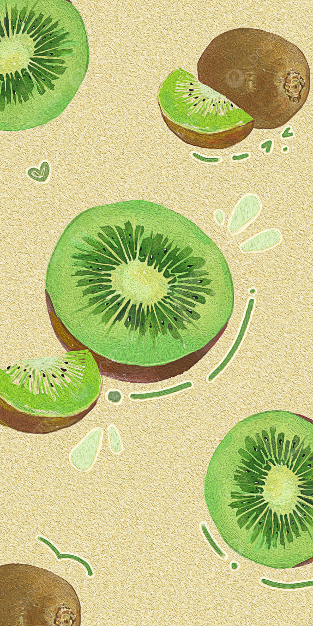 Nette kiwi handy wallpaper hintergrund kiwi grãn aquarell hintergrund foto und bild zum kostenlosen download