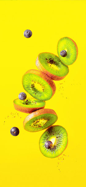 Kiwi and blueberry fruits k wallpaper