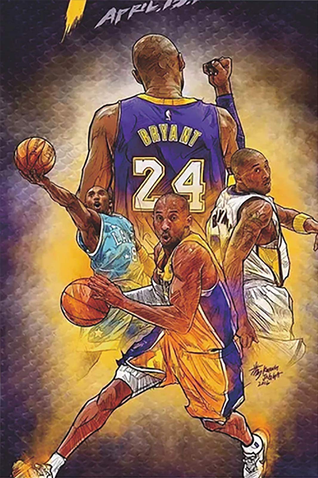 Life kobe bryant poster basketball player canvas wall art print poster pictures for boys room bedroom home decor unframed xinchxcm posters prints