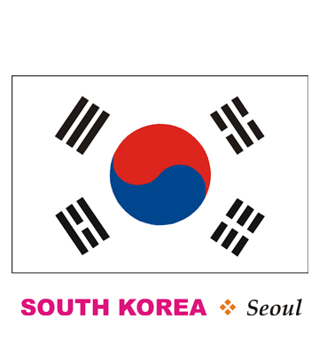 South korea flag coloring pages for kids to color and print