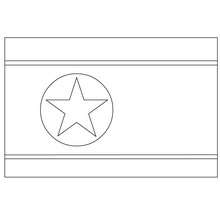 Flag of korea dpr coloring pages
