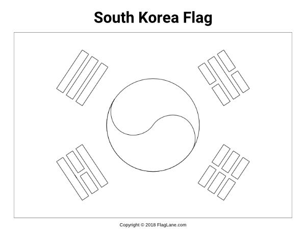 Free printable south korea flag coloring page download it at httpsflaglanecoloring