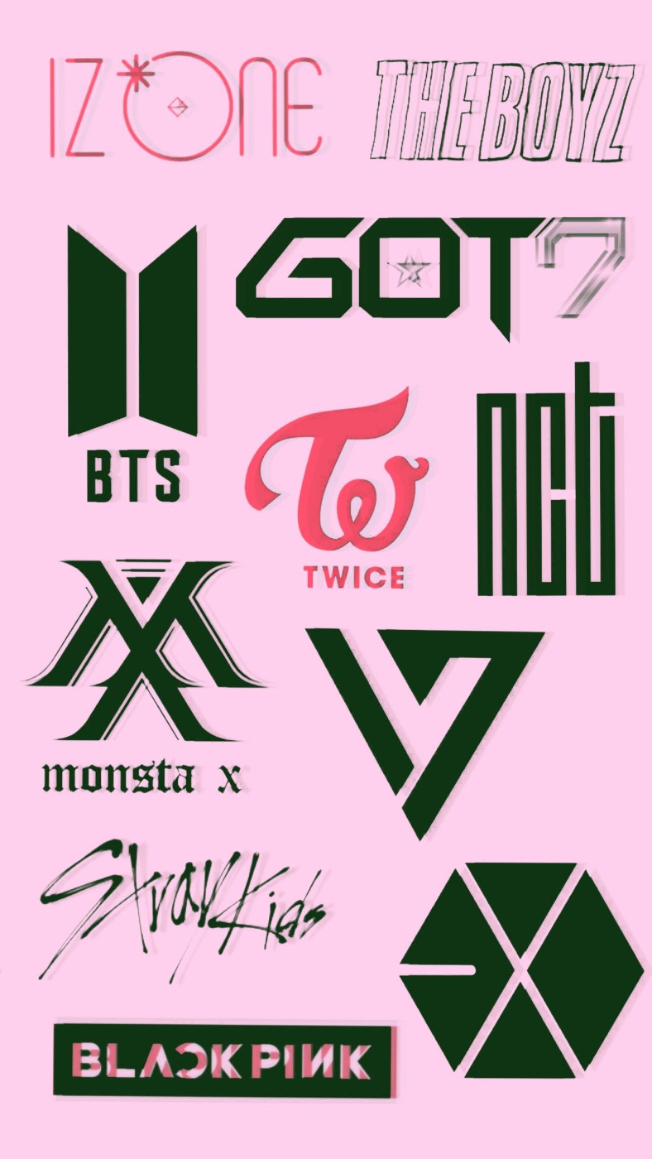 I stan many more kpop groups in kpop logos kpop wallpaper multifandom kpop wallpaper logo