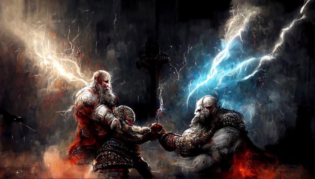 Thor Vs Kratos wallpaper by CrealIshan - Download on ZEDGE™