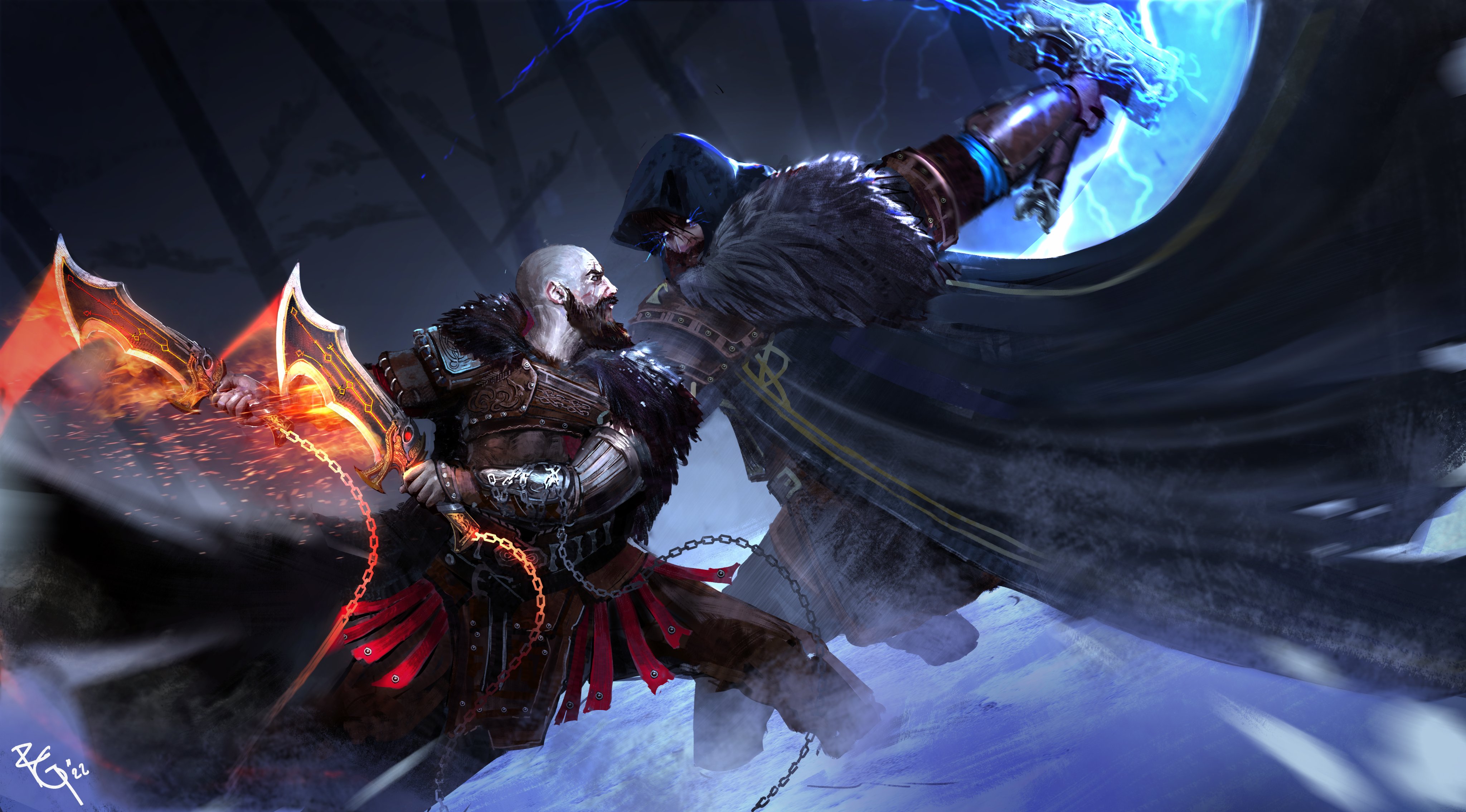 Thor Vs Kratos wallpaper by CrealIshan - Download on ZEDGE™