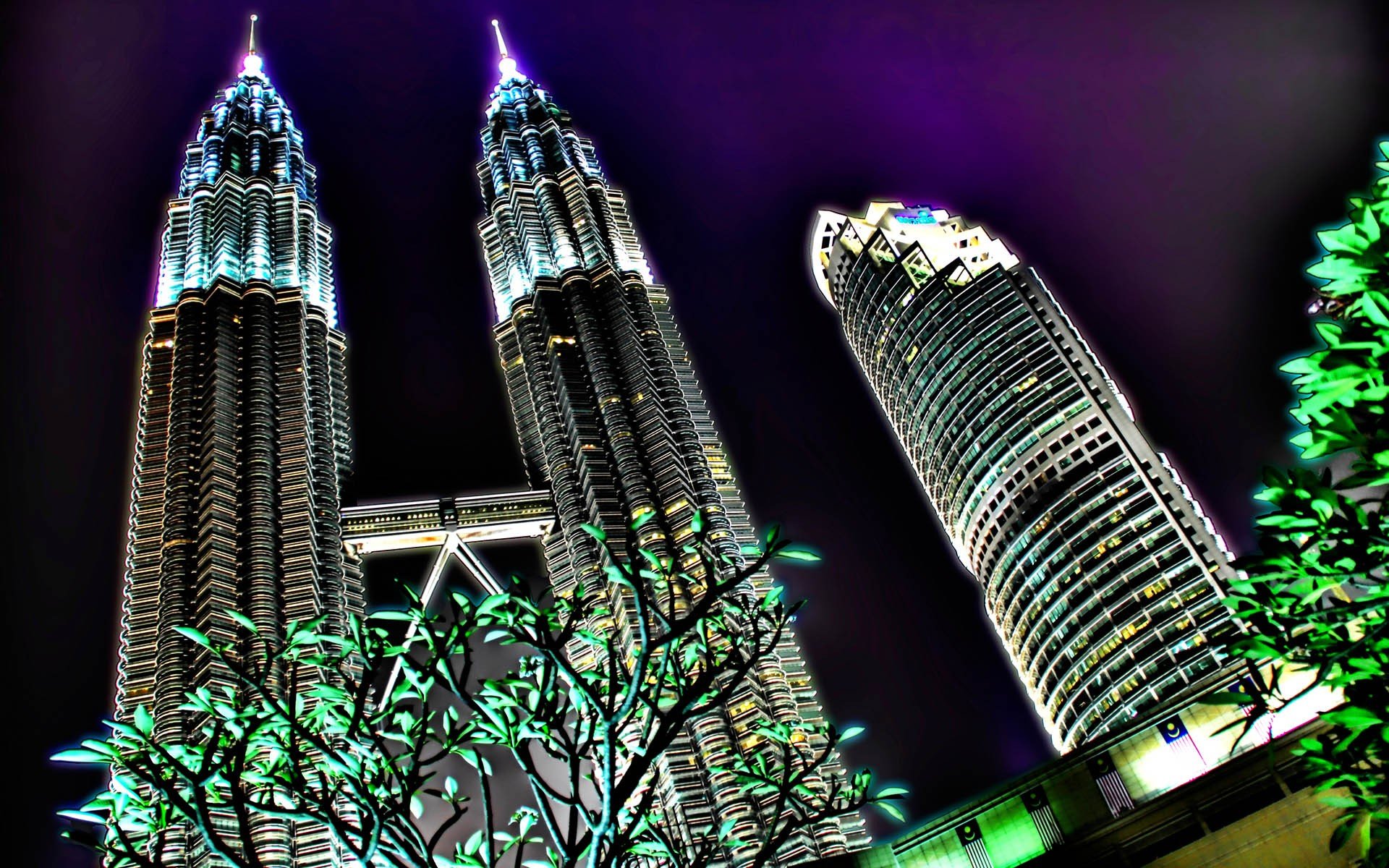 Building city architecture glowing malaysia kuala lumpur hd wallpapers desktop and mobile images photos