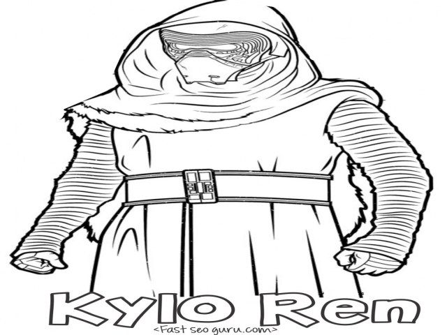 Great image of kylo ren coloring page