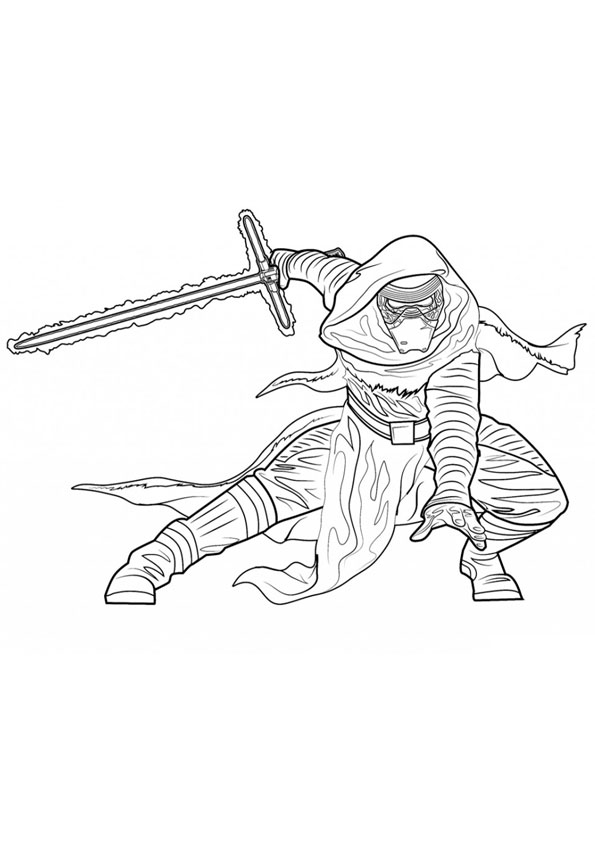 Coloring pages star wars kylo ren coloring page