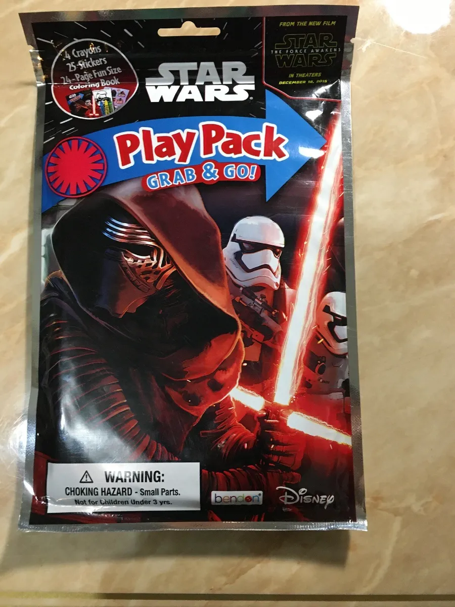 Star wars play pack kylo ren grab go coloring book crayons stickers