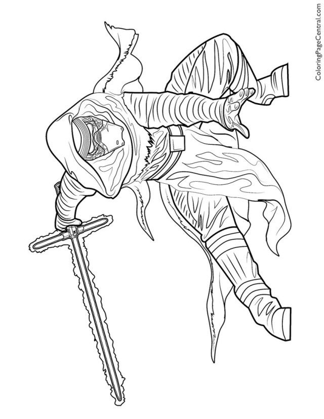 Great image of kylo ren coloring page