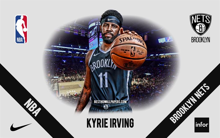 Download wallpapers kyrie irving brooklyn nets american basketball player nba portrait usa basketball barclays center brooklyn nets logo for desktop free pictures for desktop free
