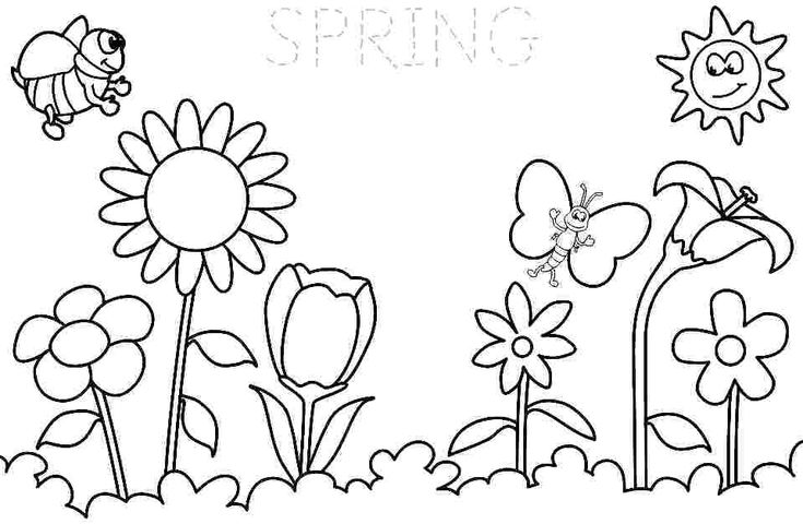 Fresh spring coloring pages pdf ideas