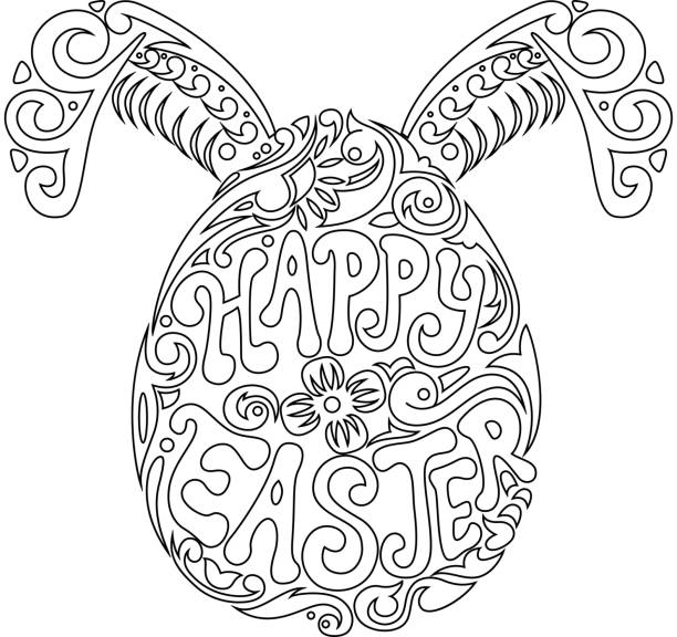 Easter egg coloring stock illustrations royalty