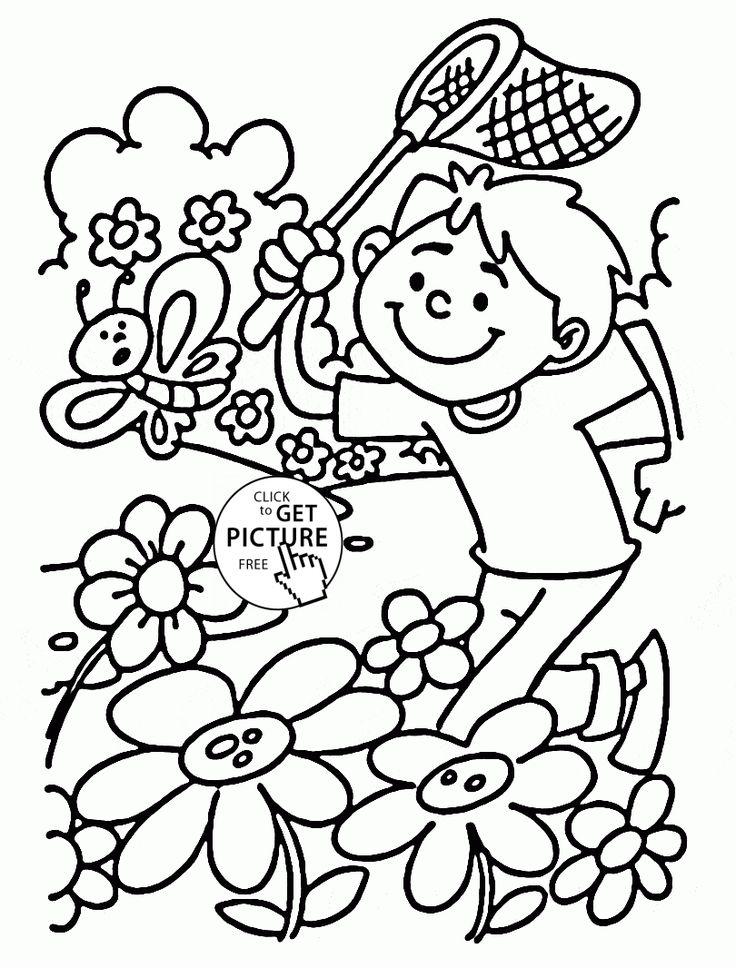 Nice spring day coloring page for kids seasons coloring pages printables free