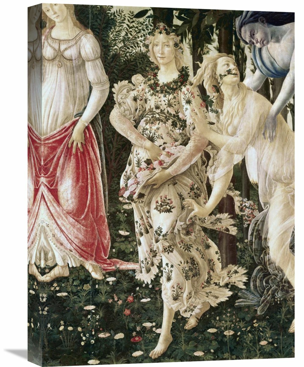 Global gallery la primavera detail on canvas by sandro botticelli print