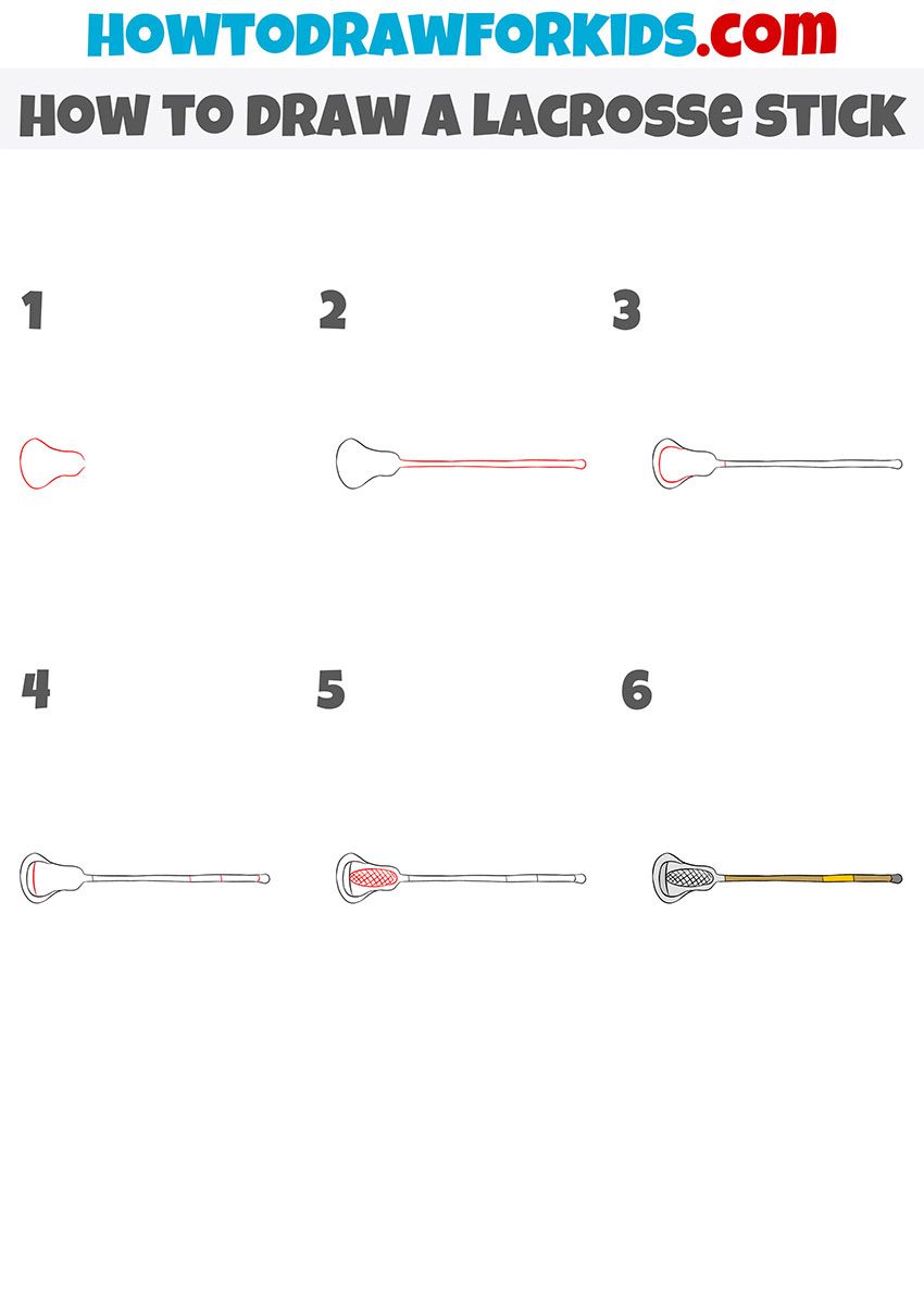 How to draw a lacrosse stick step by step lacrosse sticks lacrosse stick drawings