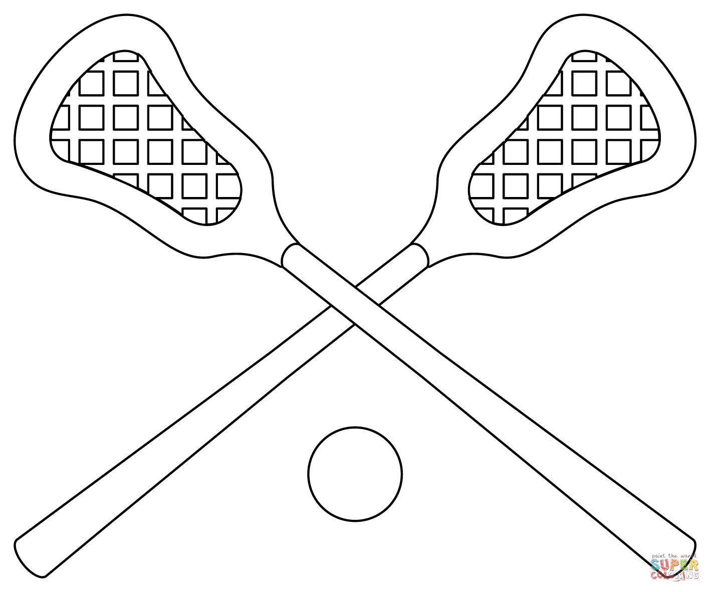 Lacrosse stick coloring page free printable coloring pages