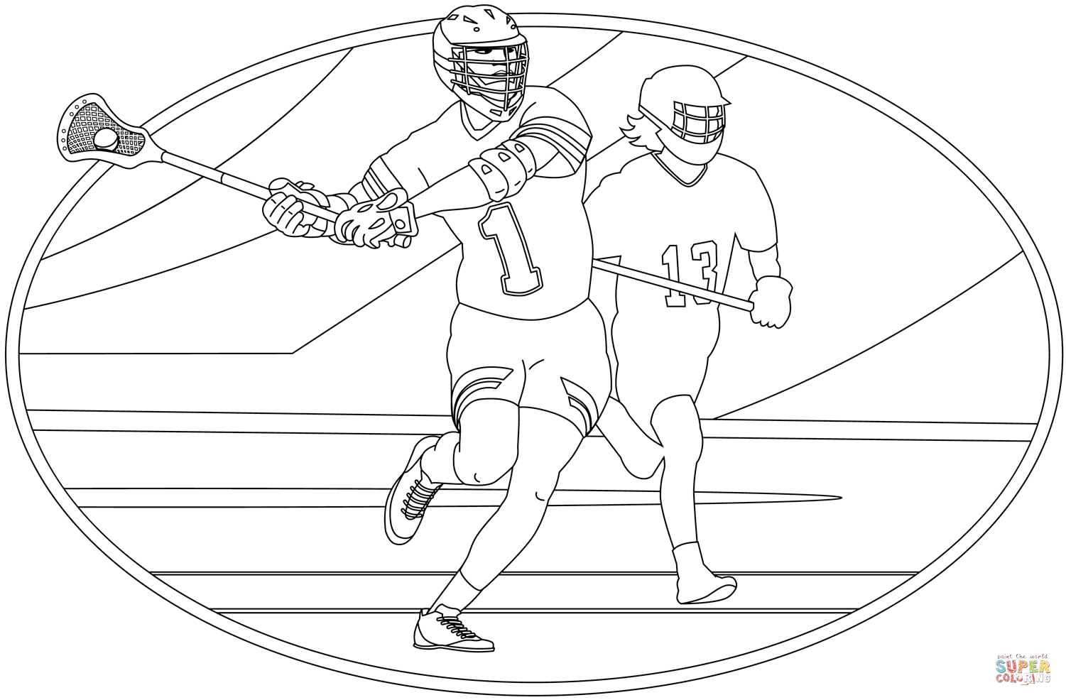 Lacrosse coloring page free printable coloring pages