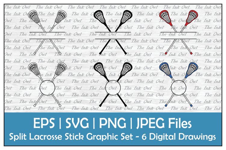 Lacrosse stick drawing design bundles