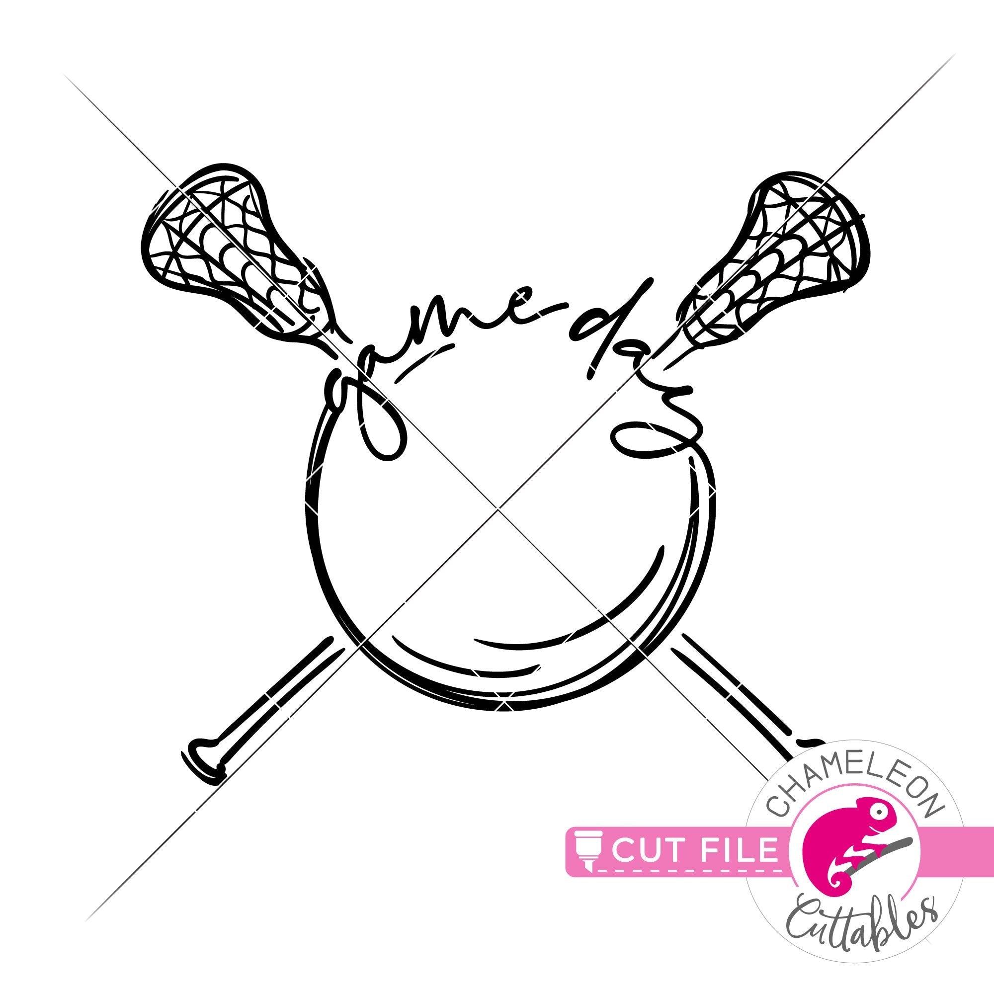 Game day lacrosse sketch drawing svg png dxf eps jpeg chameleon cuttables llc chameleon cuttables llc