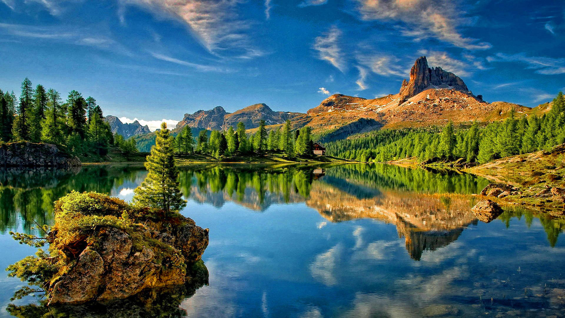 Lake mountain sky reflection desktop wallpapers high resolution x