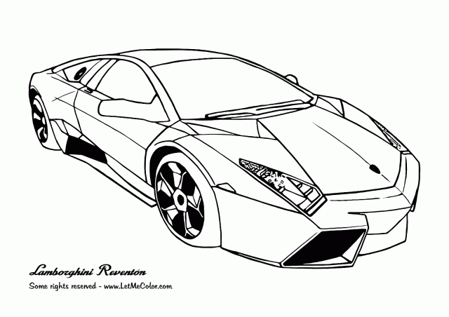 Lamborghini reventon coloring page