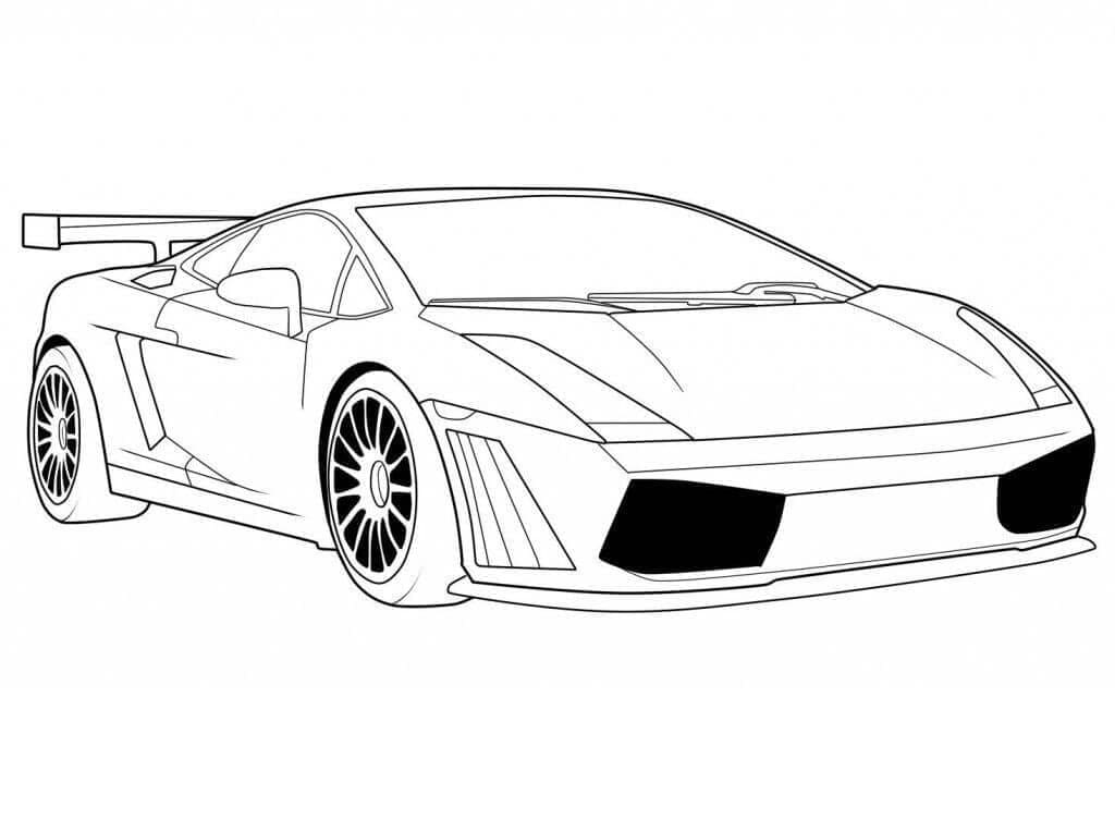 Lamborghini car coloring page