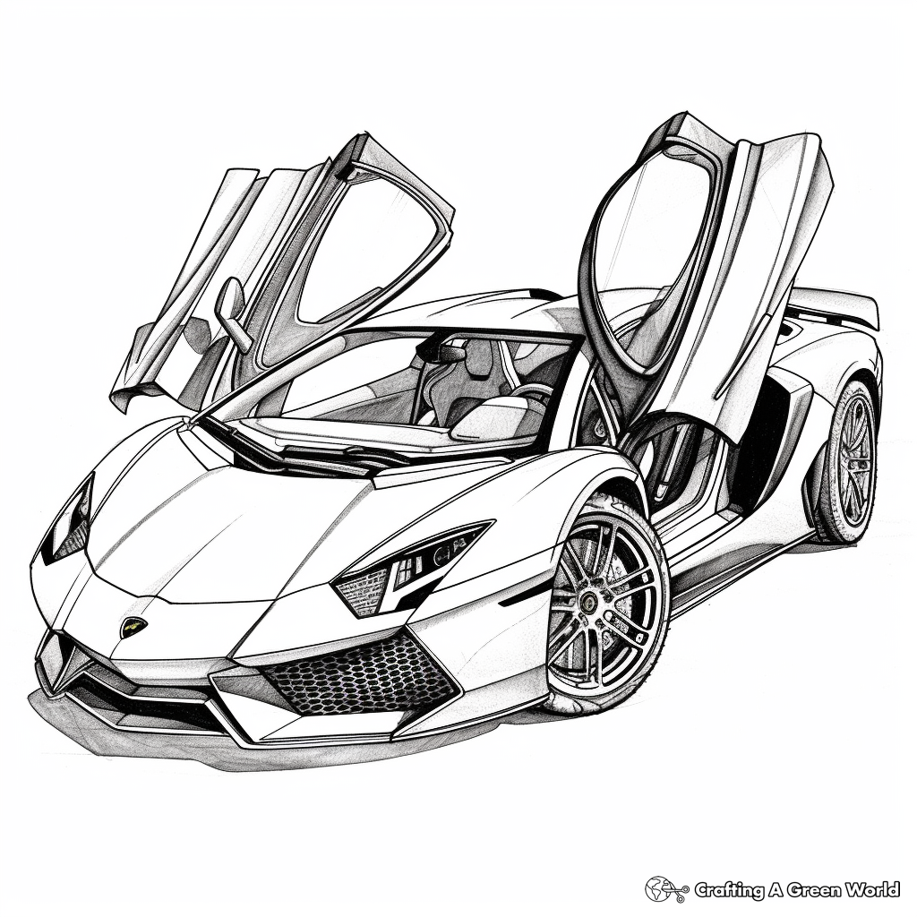 Supercar coloring pages