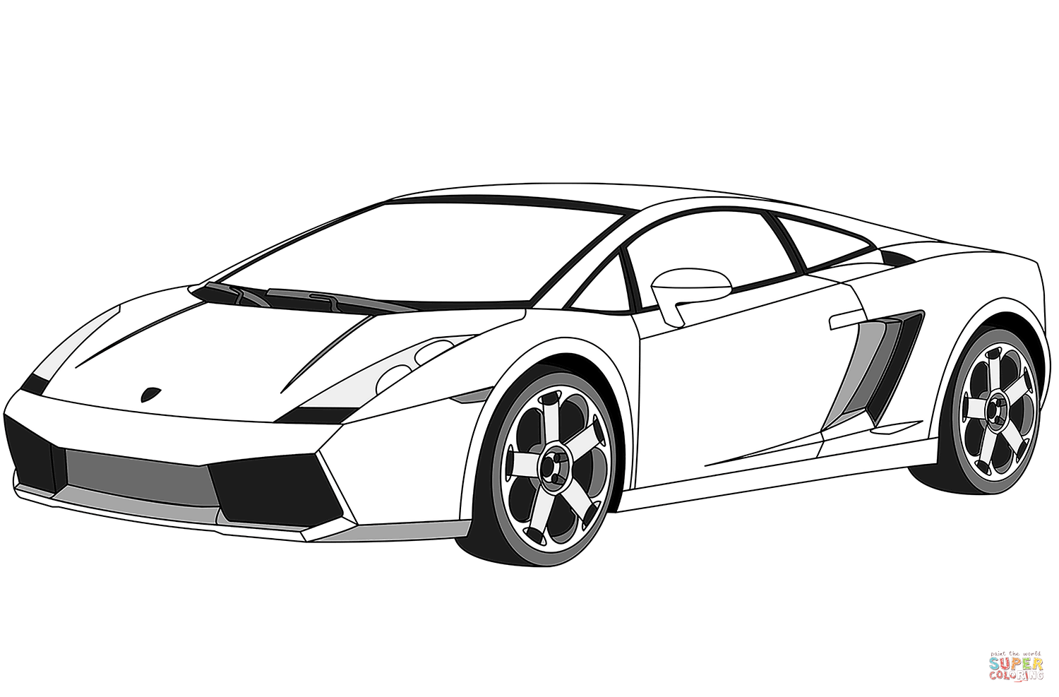 Lamborghini gallardo coloring page free printable coloring pages